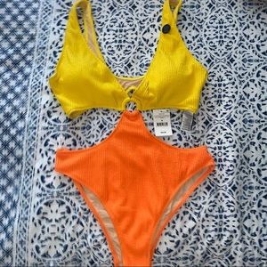Cut Out Ring One Piece Brazilian🍋🍊